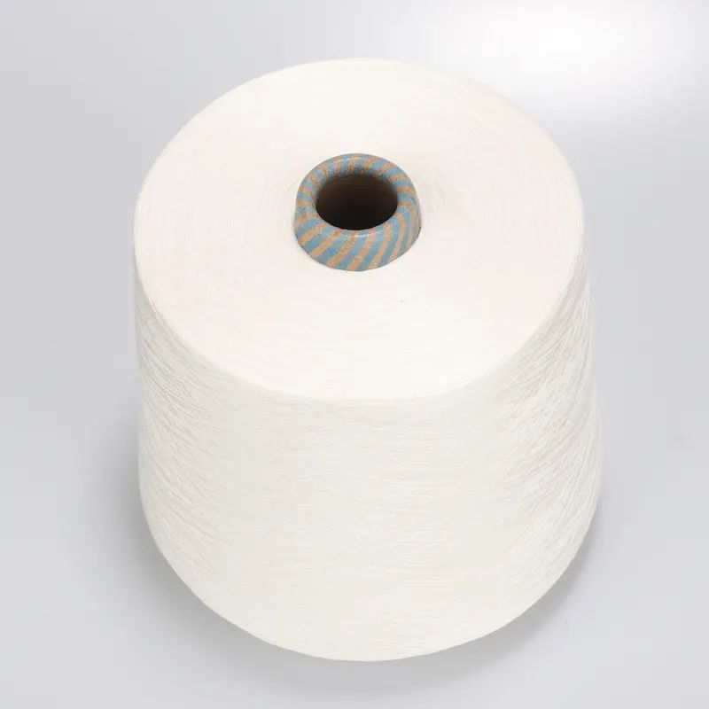 32S %80 Polyester %20 Bambu kompakt siro eğirme havlu için karışımlı iplik